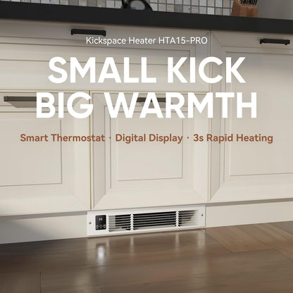 AIREPUSH Electric Kickspace Heater, 1500W Plinth Heater HTA15-Ultra