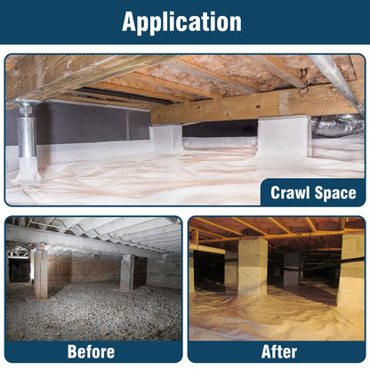Crawl Space Vapor Barrier, 8mil Film, 10'x30'